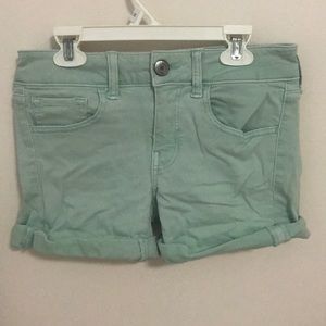 Super Stretch Mint Green American Eagle Shorts